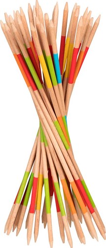 Goki jeu de mikado - jeu d'adresse en bois 27cm classique-2