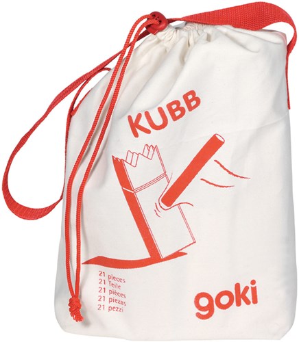 Goki Kubb, jeu de vikings, petit format, sac en coton-2