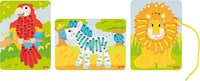 Goki jouet puzzles à enfiler en bois - éducatif et coloré-2