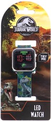 Accutime montre enfant LED Jurassic World affichage digital vert
