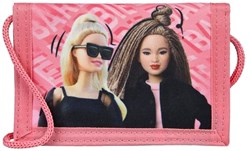 Portefeuille Barbie rose avec cordon et velcro pour enfants