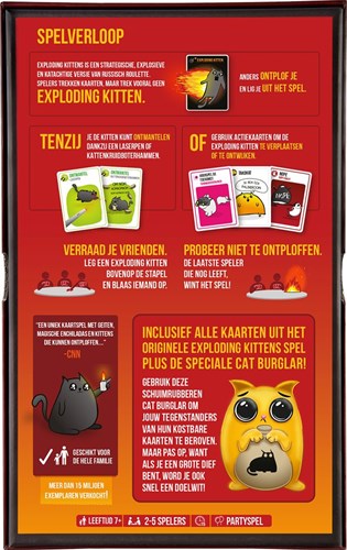 Exploding Kittens jeu de cartes Édition Cat Burglar avec figurine en mousse-2