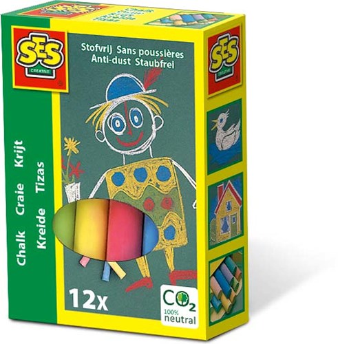 Ses set de craies 12 couleurs - craies pour enfants