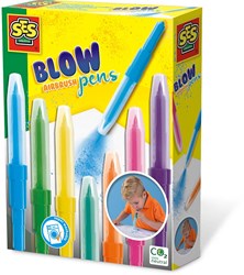 Ses blow airbrush stylos - marqueurs créatifs soufflants pour enfants - 7 couleurs