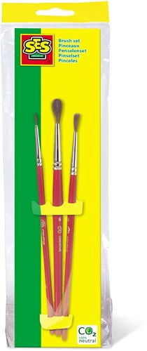Ses set de pinceaux - peinture - 3 pièces - différentes épaisseurs - peinture enfant