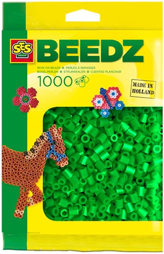 Ses perles à repasser vertes 1000 pièces - set créatif