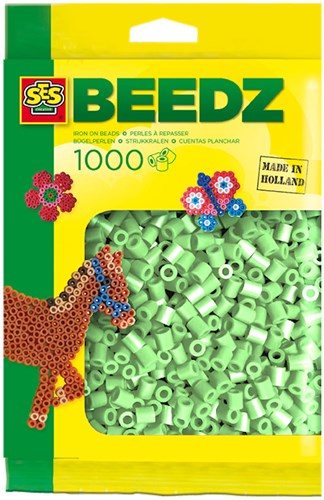 SES Beedz perles à repasser menthe 1000 pièces jouet créatif
