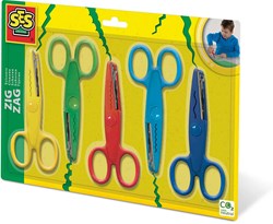 Ses ciseaux zigzag - set de ciseaux créatifs pour enfants 5 pièces