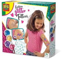 Ses Fashion glitter tattoos - set créatif de tatouages enfants avec paillettes