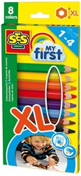 Ses crayons de couleur My First XL - prise ergonomique - 8 couleurs