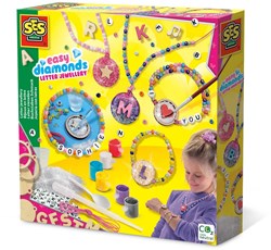 Ses coffret bijoux créatifs - Perles lettres Easy Diamonds et breloques en bois