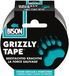 Bison ruban adhésif Grizzly tape argent 25m étanche résistant UV