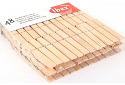 Ibex pinces à linge en bois 48 pièces - ménage durable