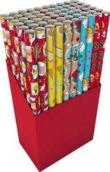 Papier cadeau Sinterklaas rouleau 200x70cm sans Pietjes multicolore