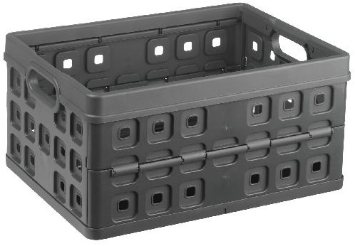 Sunware caisse pliable 32 litres anthracite - boîte de rangement solide