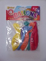 Globos ballons chiffre 5 anniversaire multicolore 8 pièces ballon à nœud