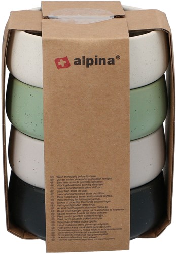 Alpina Keramiek schaaltje 95x35mm set 4 stuks