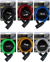 Antivol câble vélo assorti 65cm avec clé - coloré et solide