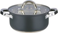 Alpina casserole avec couvercle 18cm 2.4L induction noir