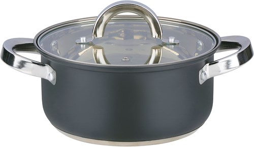 Alpina casserole avec couvercle 18cm 2.4L induction noir