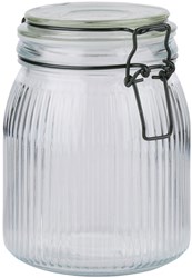 Alpina bocal de rangement cuisine en verre 1 litre hermétique transparent