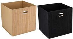 Alpina boîte de rangement bambou 31x31x31cm pour chambre d'enfant et jouets