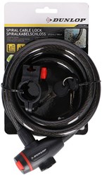 Antivol câble spiralé noir 12mm 180cm sécurité vélo