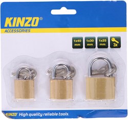 Cadenas set - 3 pièces - multicolore - cadenas solides pour enfants