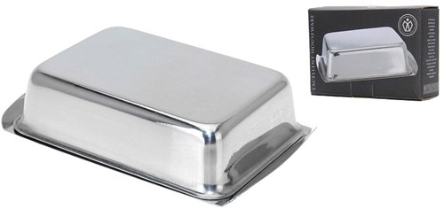 Excellent Houseware beurrier inox argenté - boîte de conservation pour beurre