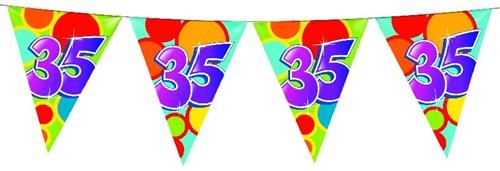 Guirlande décoration fête 35 ans plastique 10 mètres anniversaire