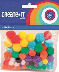 Coffret créatif Create It pompons - plaisir créatif coloré en peluche