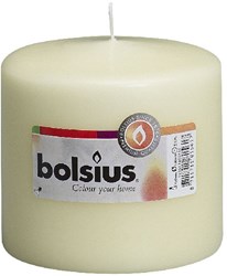Bolsius bougie pilier ivoire bougie d'ambiance 10x10 cm - longue durée
