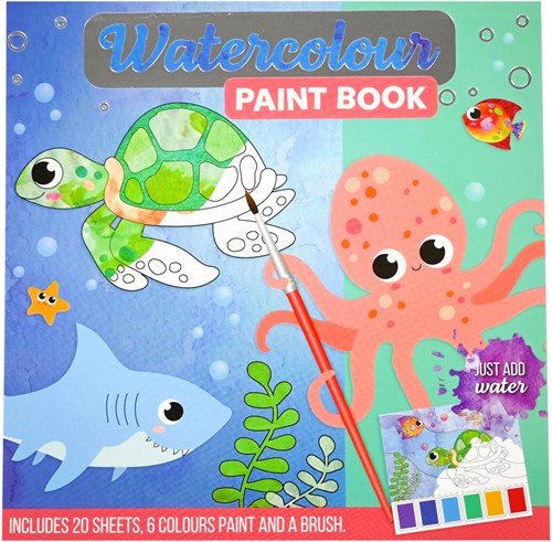 Bloc d'activités et de coloriage à l'eau vie marine - jouet créatif pour enfants
