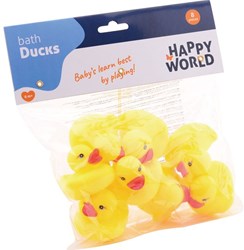 Johntoy canards de bain jouet de bain 8 pièces en sac Happy World