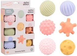 Johntoy balles de motricité et sensorielles jouet bio plastique