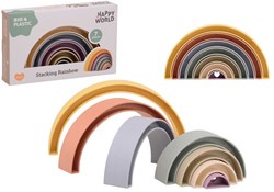 Johntoy arc-en-ciel empilable jouet éducatif bio plastique multicolore