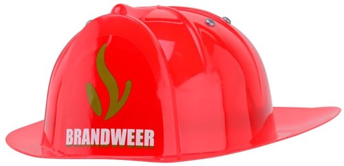 Johntoy Casque de pompier - Casque jouet pour enfants - Rouge-2