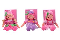 Baby Rose Poupée baby rose sur carte 3 cul. 27653