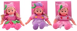 Baby Rose Poupée baby rose sur carte 3 cul. 27653