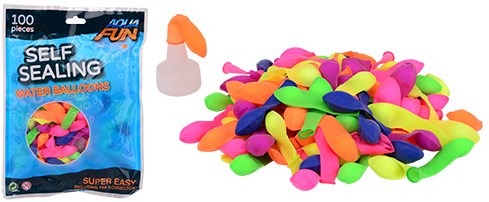 Johntoy Aqua Fun ballons à eau auto-fermants 100 pièces jeu d'eau