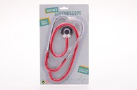 Johntoy stéthoscope en métal jouet docteur rouge 29578