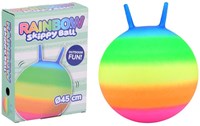 Johntoy ballon sauteur arc-en-ciel 45cm - Jouet d'extérieur balle à sauter