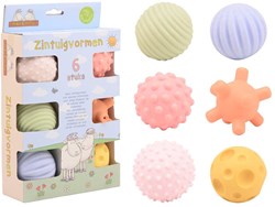 Johntoy jouet de motricité Mike & Molly balles sensorielles lot de 6