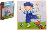 Johntoy puzzle Fien et Teun - jouet éducatif en carton pour enfants