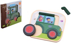 Johntoy Fien et Teun puzzle tracteur jouet éducatif en carton