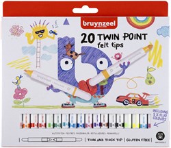 Bruynzeel feutres Twin Point 20pcs 5+