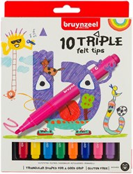 Bruynzeel Kids Triple Viltstiften, 10st.