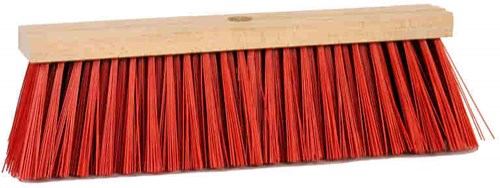 Balai de nettoyage balai extérieur fibre synthétique rouge 40 cm balai de rue