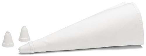 Patisse poche à douille set décoration gâteau avec 3 douilles 28 cm coton