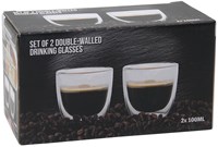 Verre à café thé double paroi 100ml lot de 2 - verre transparent